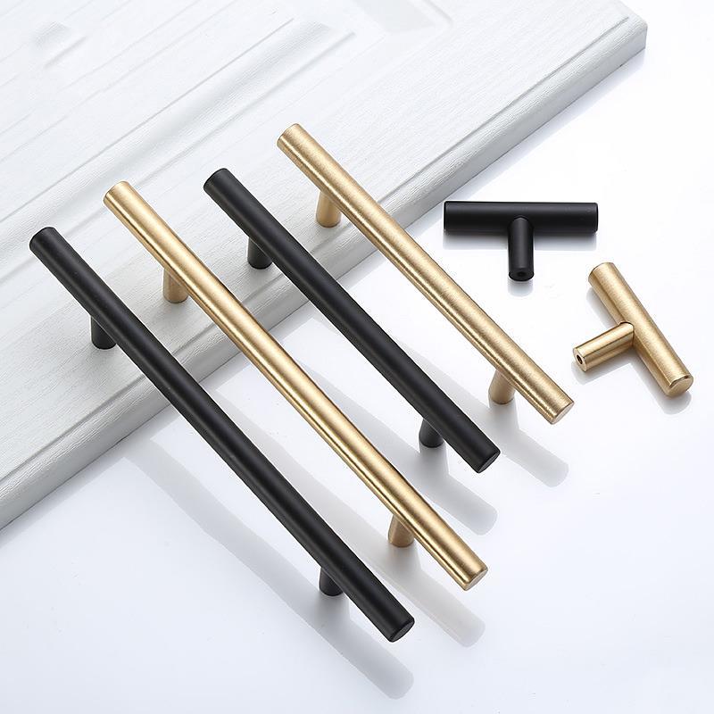 Furniture Rotating Hardware - 현대 골드 브러시 스트레이트 찬장 핸들