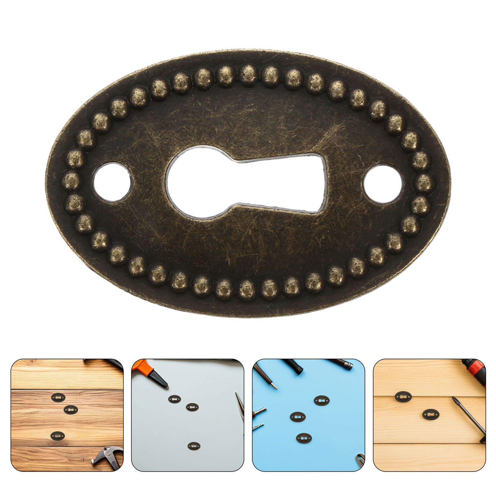 Furniture Hardware Lock - 16Pcs 아연 합금 빈티지 타원형 열쇠