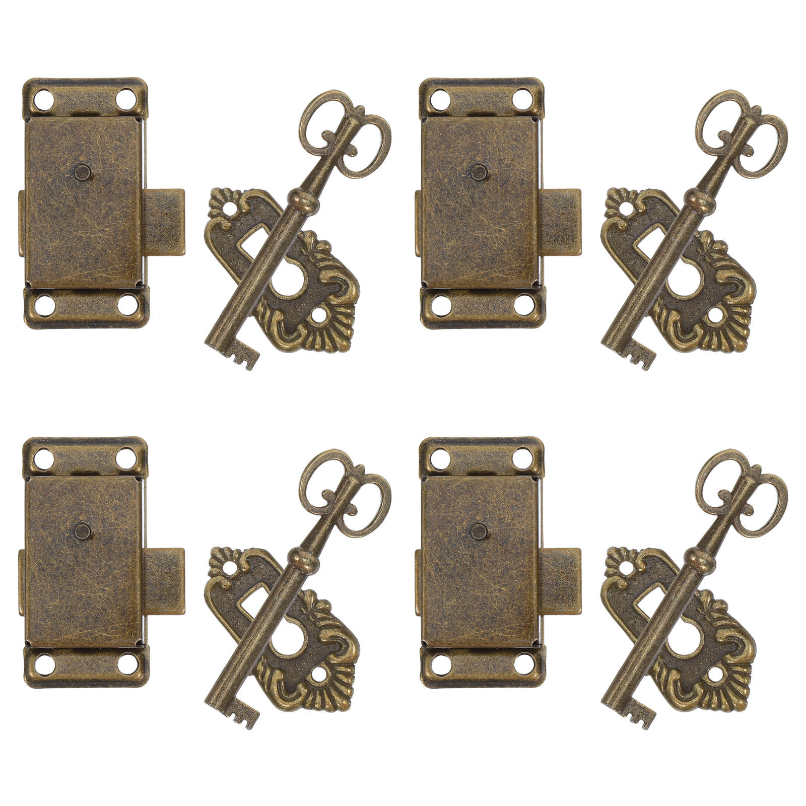 Furniture Hardware Lock - 4세트 가구 캐비닛 잠금장치 철제 레트로