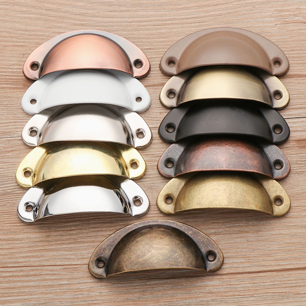 Furniture And Kitchen Hardware Fitting - 골동품 황동 쉘 당김 손잡이, 레트로
