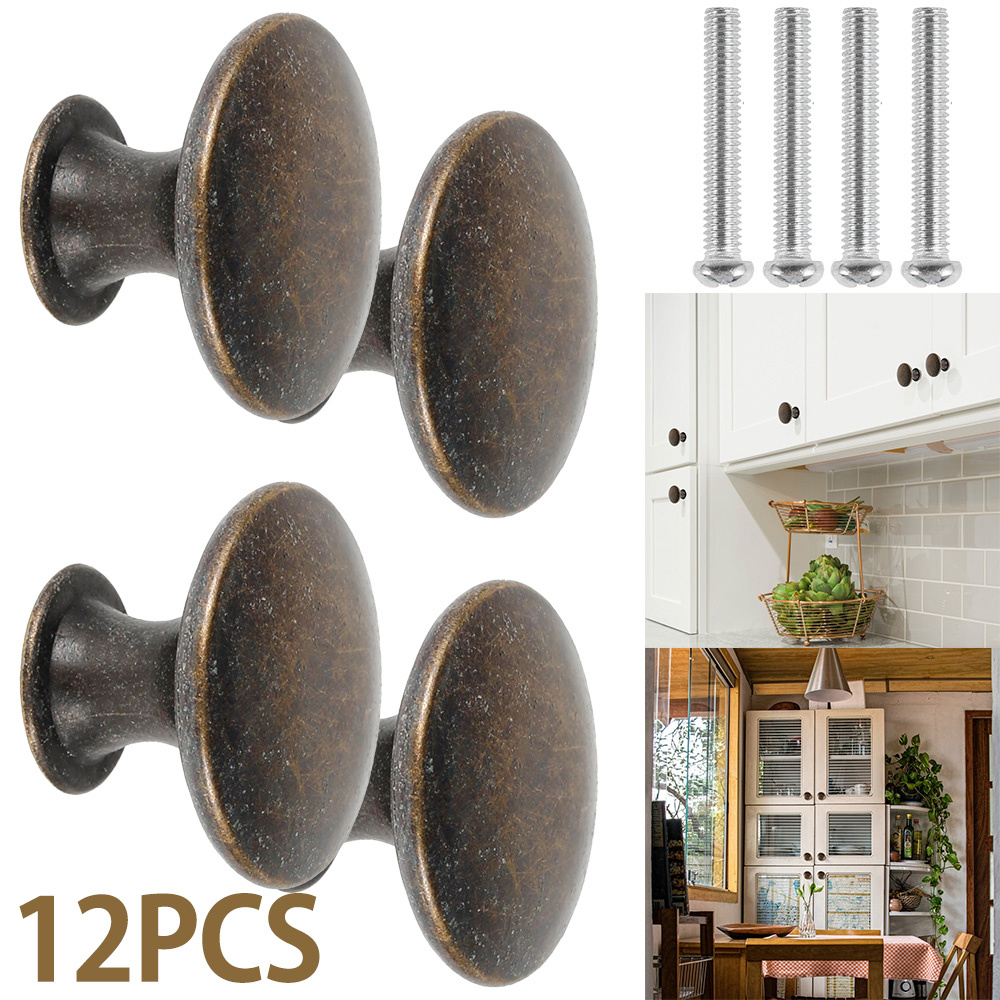 Furniture And Kitchen Hardware Fitting - 12PCS 레트로 풀 핸들 브론즈 톤