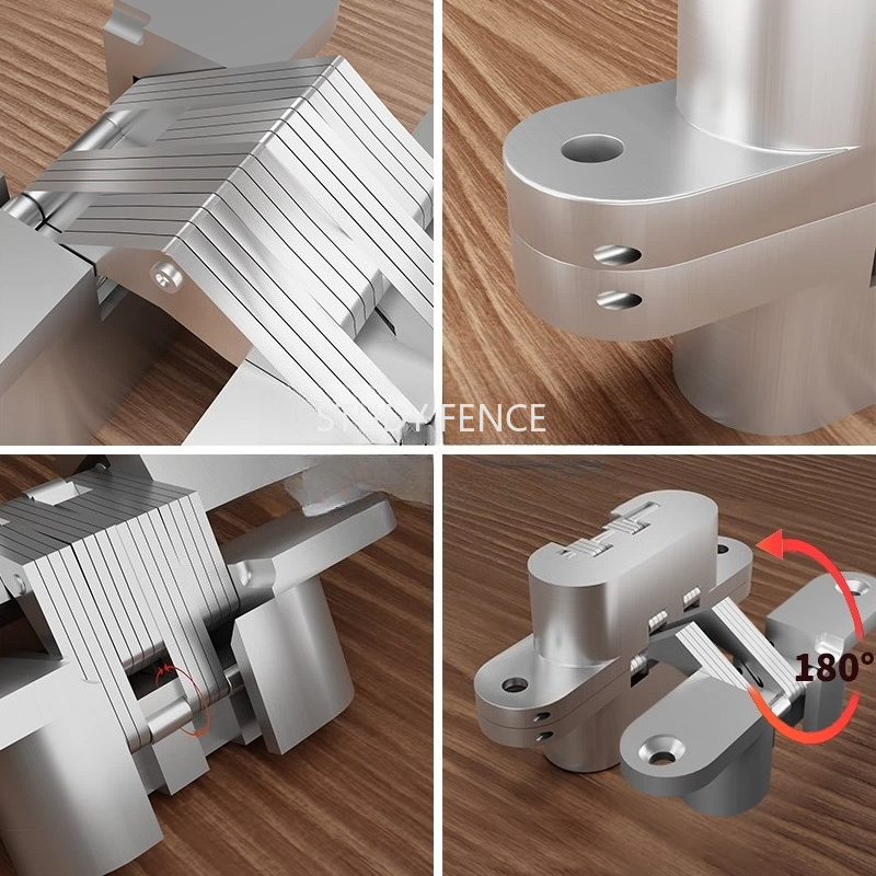 2PCS 금속 숨겨진 크로스 힌지 가정용 도어 힌지 1 - Used Furniture Hardware 리뷰 및 가격