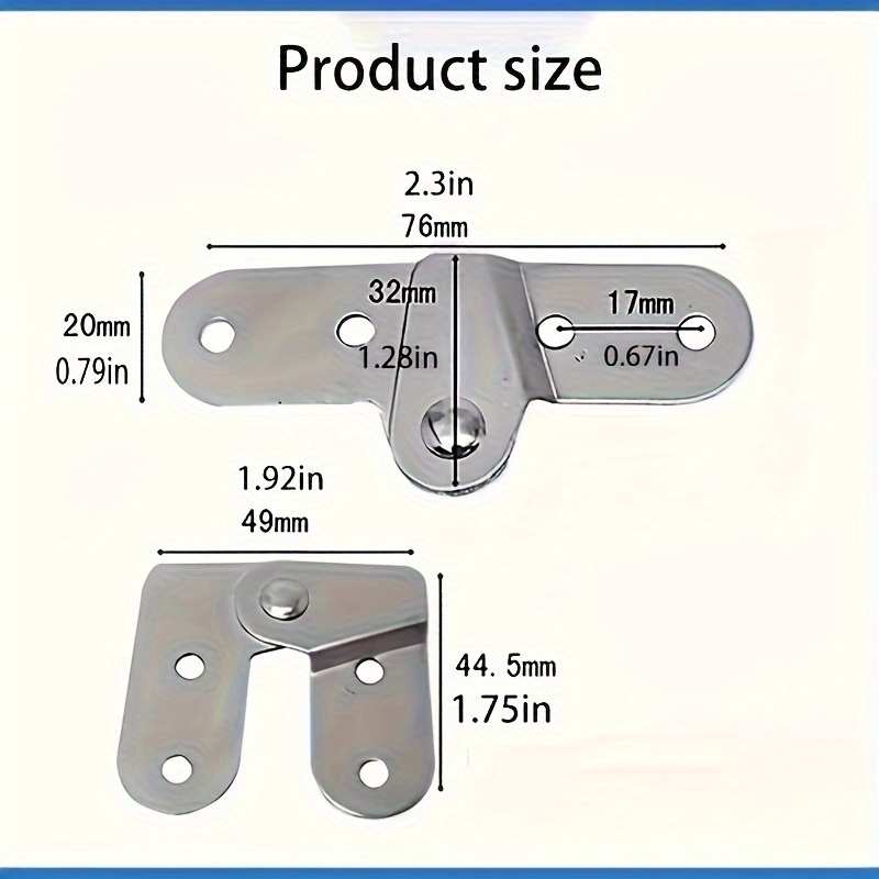 2PCS 사다리 접이식 힌지 회전식 지지 브래킷 금속  - Furniture Rotating Hardware 리뷰 및 가격