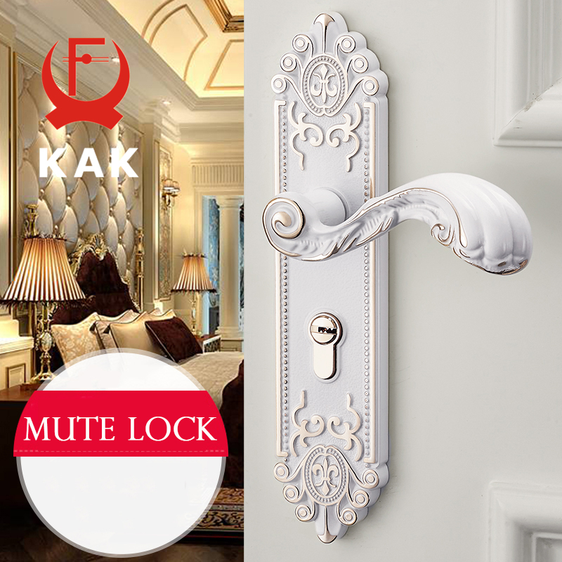 KAK 유럽 스타일 음소거 룸 도어 잠금 핸들, 패션  - Furniture Hardware Lock 리뷰 및 가격