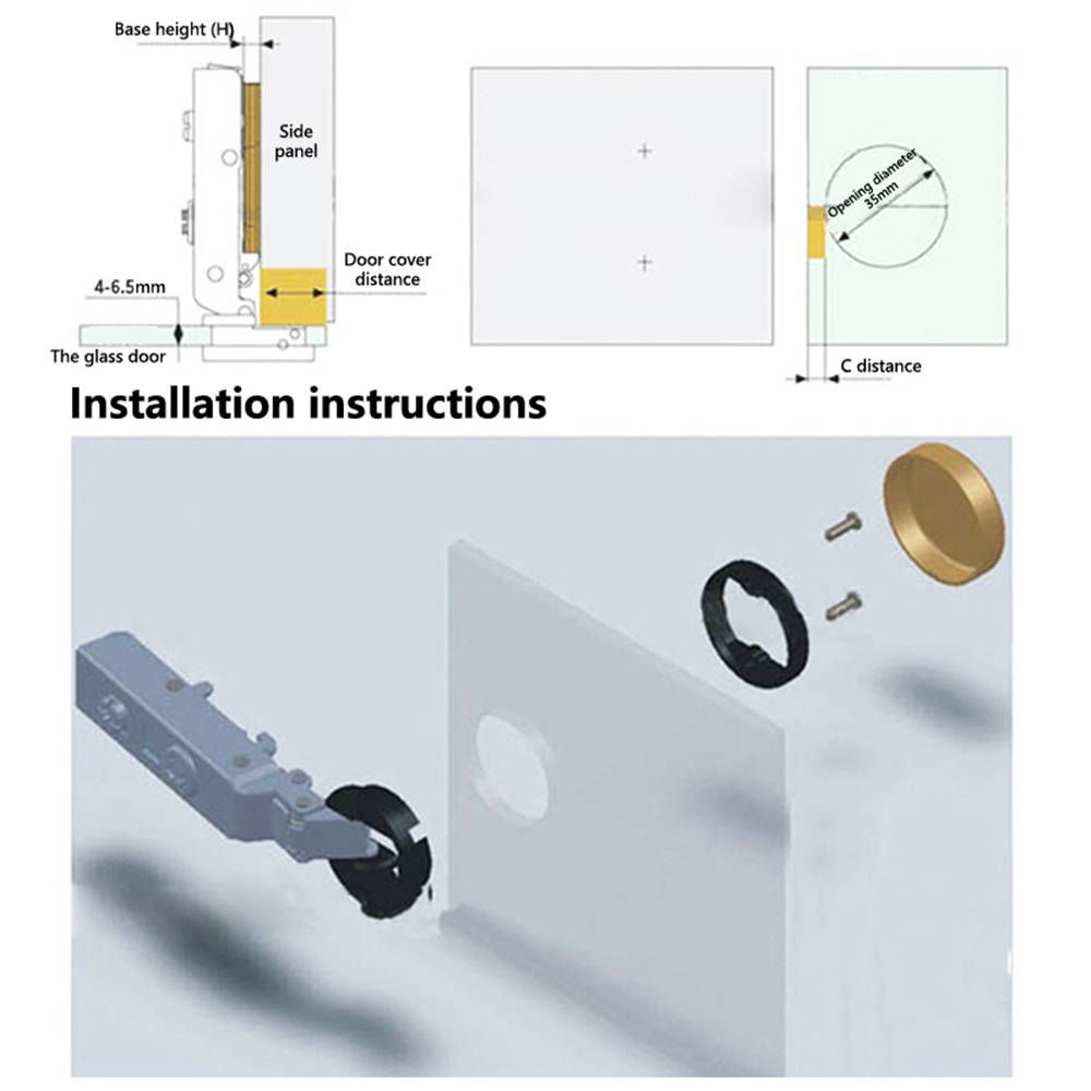 2PCS 유용한 구멍 없음 하드웨어 창 액세서리 캐비닛 - Furniture And Hardware Supplies 리뷰 및 가격