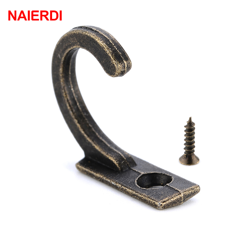 NAIERDI-작은 골동품 벽걸이 후크 10 개, 곡선 - Furniture Hardware Lock 리뷰 및 가격
