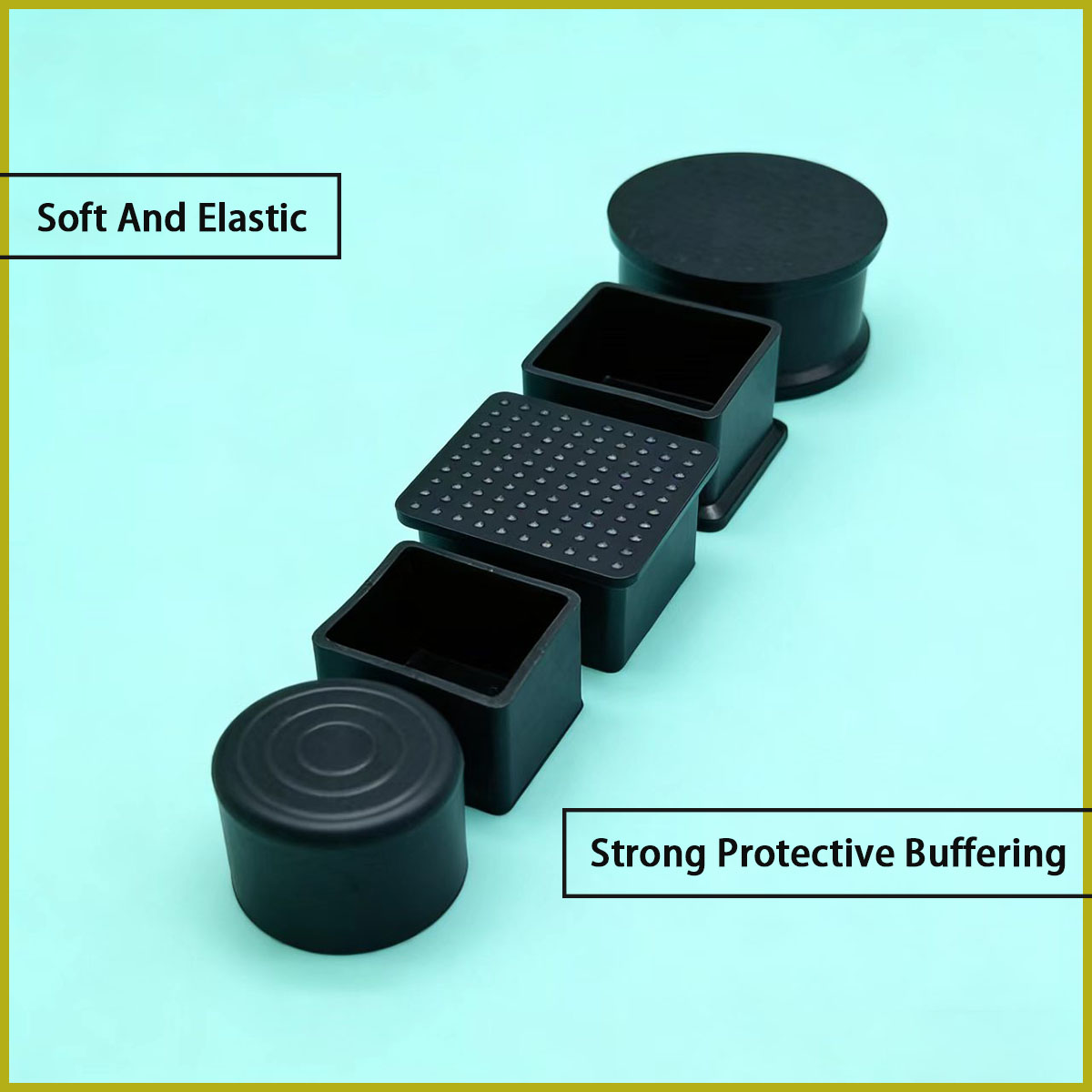 사각형/원형 검정색 PVC 연질 고무 보호 커버는 가구 - Used Furniture Hardware 리뷰 및 가격