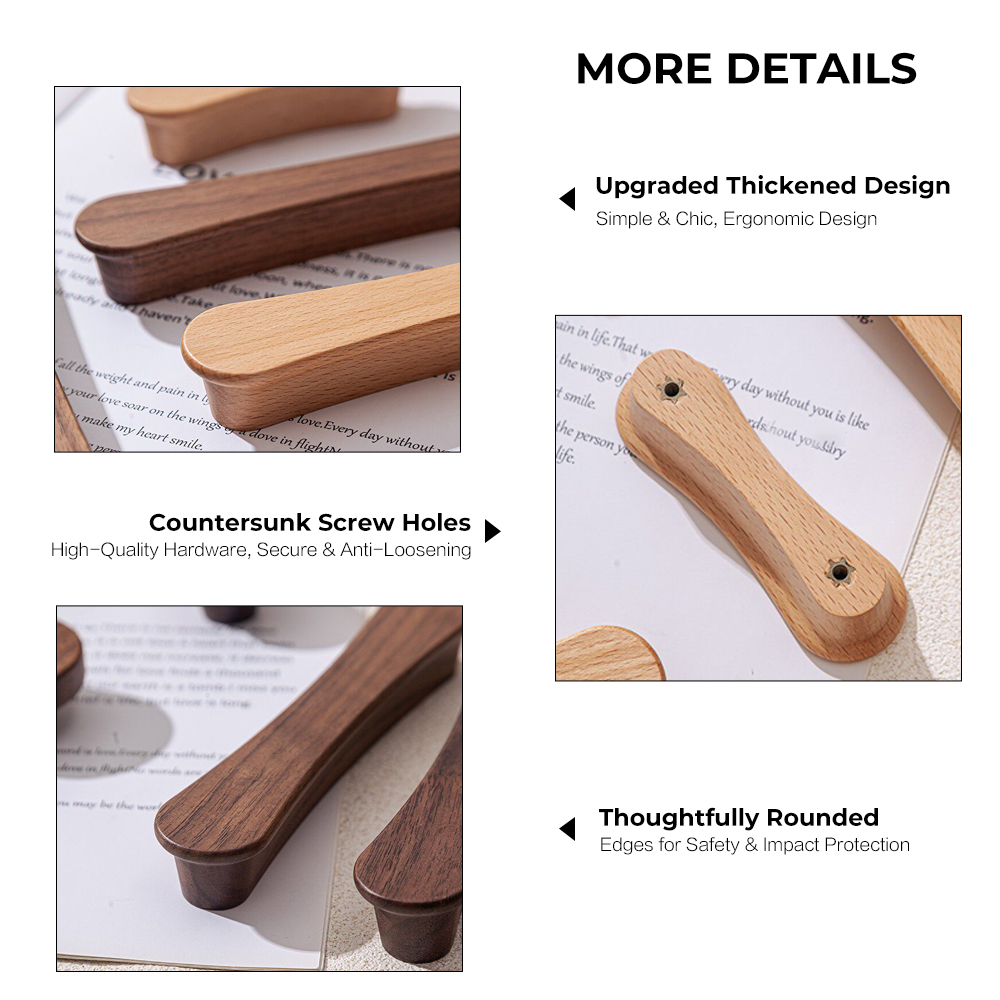 블랙 월넛 캐비닛 손잡이 나무 서랍 손잡이 주방 찬장  - Furniture Rotating Hardware 리뷰 및 가격