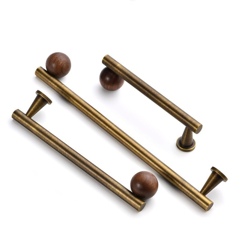 프랑스 황동 호두나무 가구 손잡이 금색/청동 손잡이 옷 - Furniture And Kitchen Hardware Fitting 리뷰 및 가격