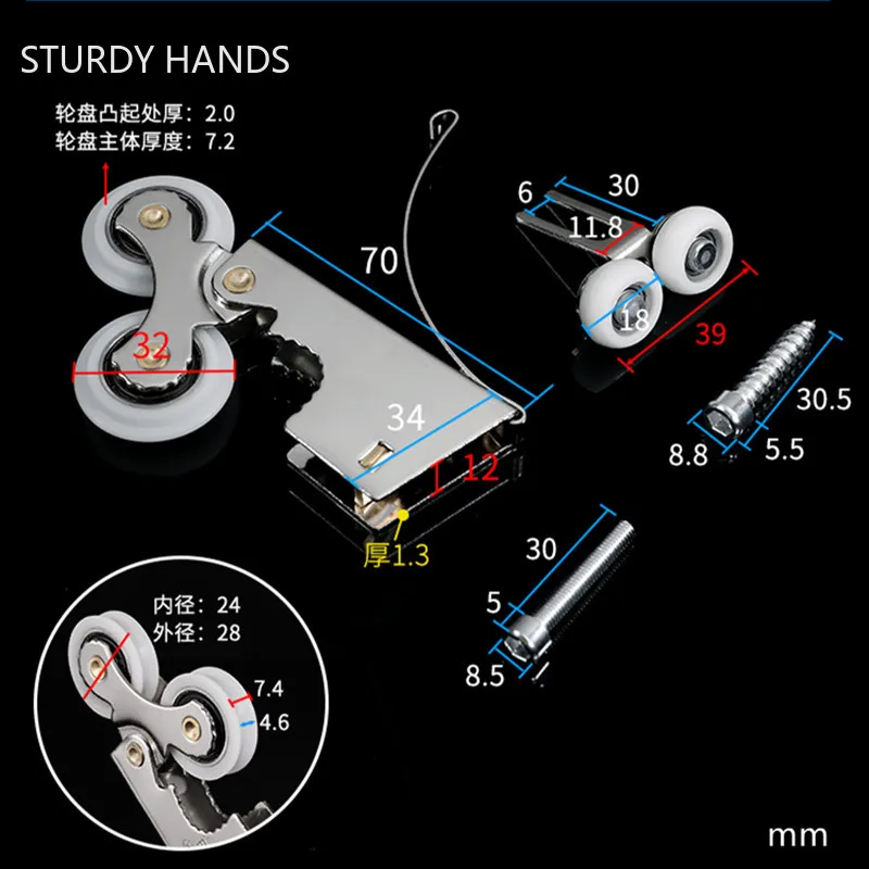 옷장 슬라이딩 도어 풀리, 숨겨진 휠, 벽 캐비닛, 주 - Furniture And Kitchen Hardware Fitting 리뷰 및 가격