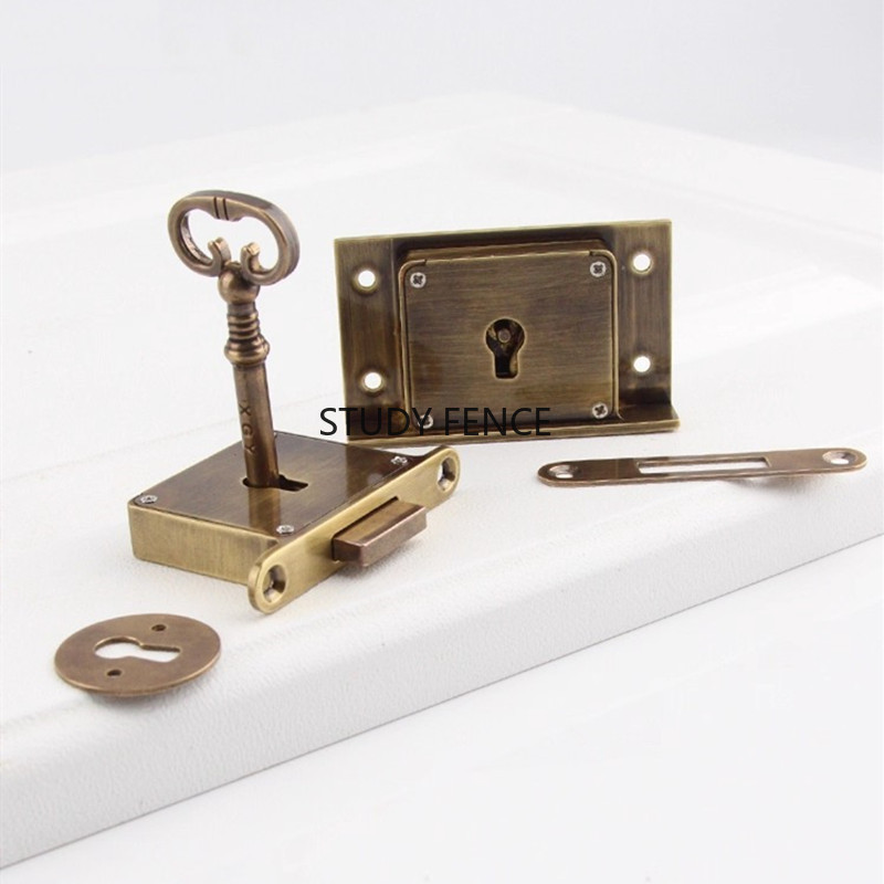 1개 앤티크 메탈 서랍 잠금장치 와인 캐비닛 도어 잠금 - Furniture Hardware Lock 리뷰 및 가격