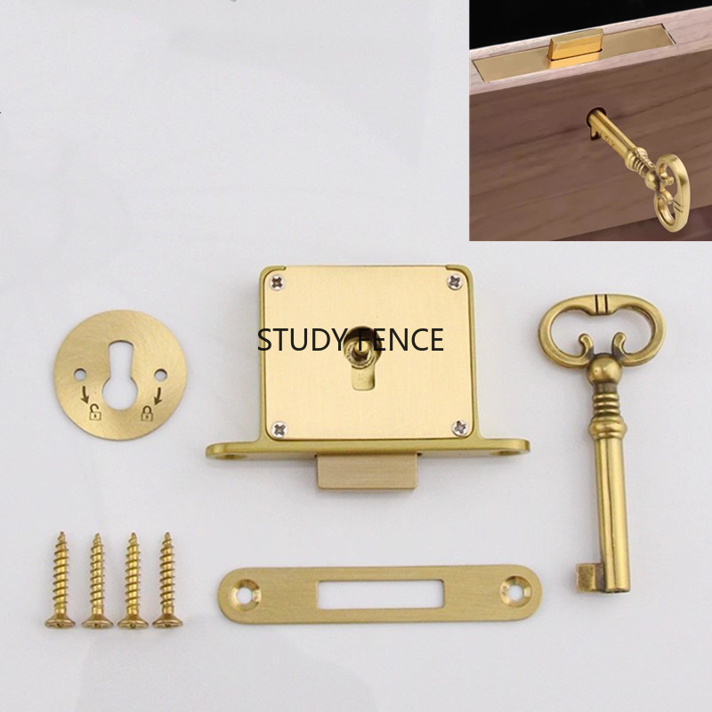 1개 앤티크 메탈 서랍 잠금장치 와인 캐비닛 도어 잠금 - Furniture Hardware Lock 리뷰 및 가격