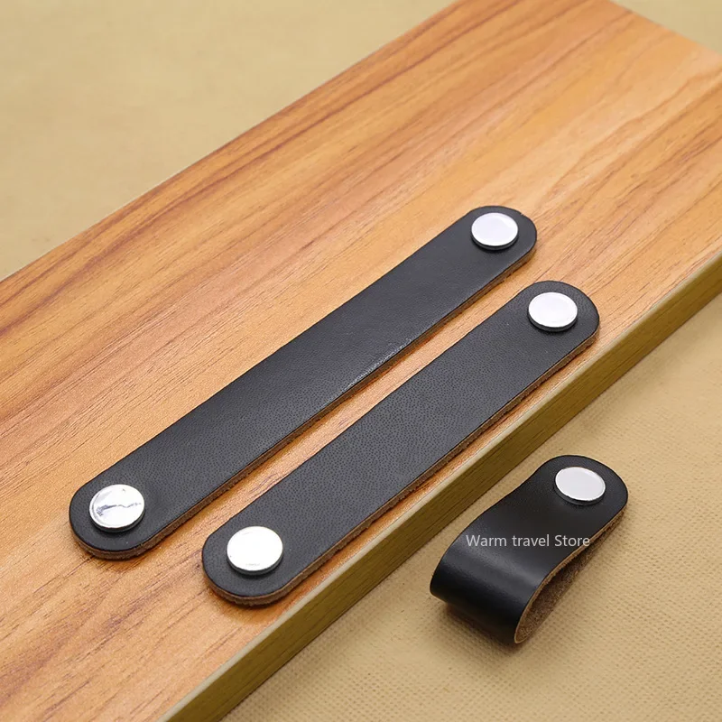 1 PCS 가죽 손잡이 가방 처리 서랍 문 손잡이 갈색 - Furniture Rotating Hardware 리뷰 및 가격