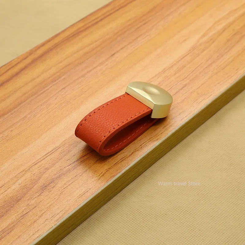 1 PCS 가죽 손잡이 가방 처리 서랍 문 손잡이 갈색 - Furniture Rotating Hardware 리뷰 및 가격
