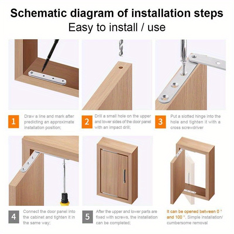 5pcs 스테인레스 스틸 커넥터 도어 경첩 부엌 캐비닛 - Furniture And Hardware Supplies 리뷰 및 가격