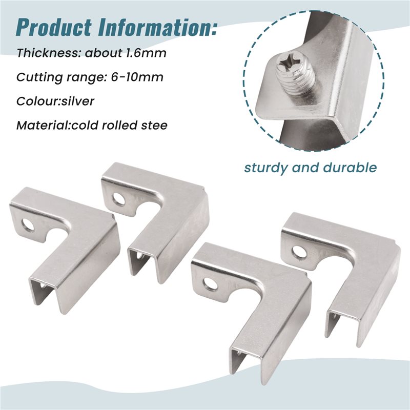 A68P-4Pcs L 타입 유리 고정 클립 2방향 유리 - Furniture Hardware Types 리뷰 및 가격