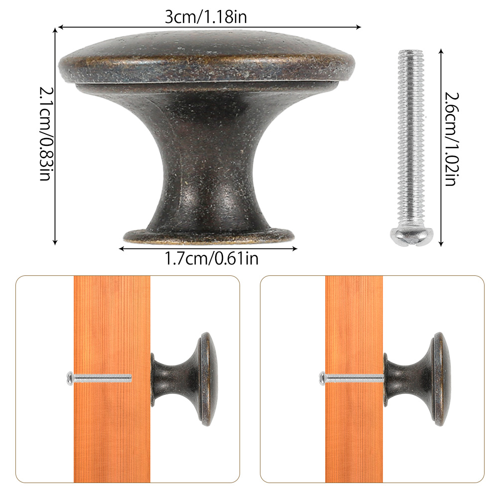12PCS 레트로 풀 핸들 브론즈 톤 합금 주방 서랍  - Furniture And Kitchen Hardware Fitting 리뷰 및 가격