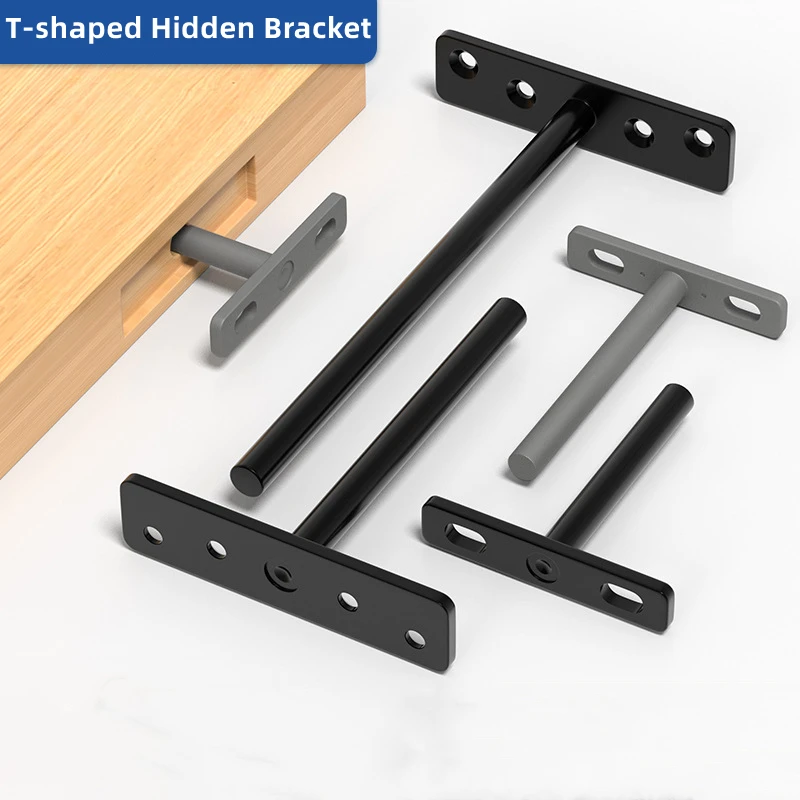 1Pcs 보이지 않는 지지대 T-브래킷 벽걸이 선반 보 - Furniture Hardware Types 리뷰 및 가격